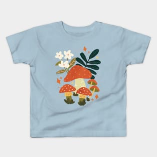 Retro Mushrooms Kids T-Shirt